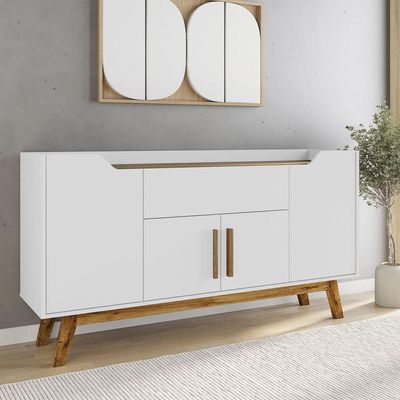 Aparador Buffet Future Branco Com Cinamomo - Bechara