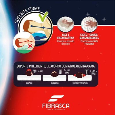 Travesseiro Nasão Dupla Face 40 X 60 Fibrasca
