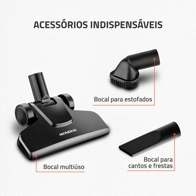 Aspirador de Pó Vertical Mondial Turbo Cycle 1100W AP-35 Preto/Laranja 127V