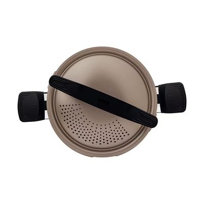 Espagueteira Antiaderente Starflon Max 22cm com Tampa Escorredora Milazzo Tramontina Amêndoa