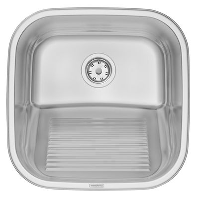 Tanque de Encaixe Tramontina Hera 23 L em Aço Inox Polido 40x40 cm