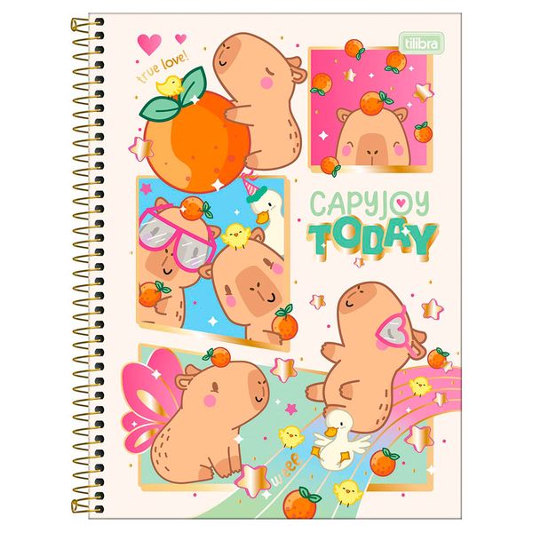 Caderno Universitário 1M Feminino Capyclub 359203 - Tilibra