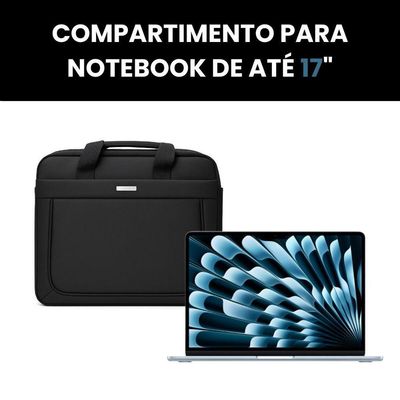 Pasta De Trabalho Masculina Executiva Para Notebook Reforçada Impermeável Em Poliéster  Plus  Yin's