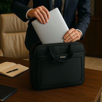Pasta De Trabalho Masculina Executiva Para Notebook Reforçada Impermeável Em Poliéster  Plus  Yin's