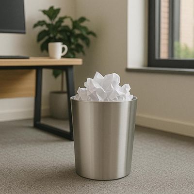 Lixeira Redonda 12L Ravena sem Tampa Tramontina Escritório Cesto de Lixo Home Office