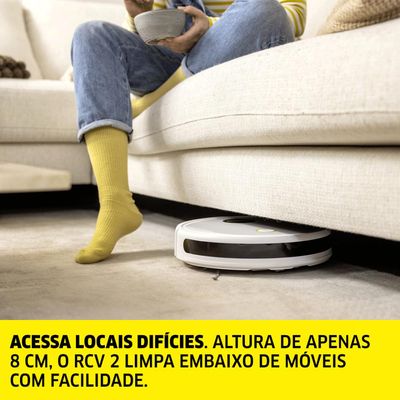 Robô Aspirador de Pó Kärcher RCV 2 com Navegação e Controle Remoto – Bivolt Karcher