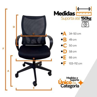 Cadeira Presidente Oficial Comfort Verona Sem Apoio