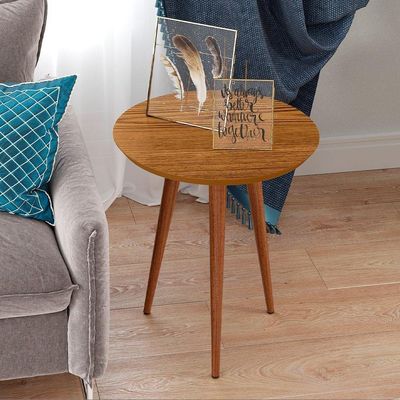 Mesa Lateral/Apoio Canto 62Cm Sala Luna Patrimar Cumarú