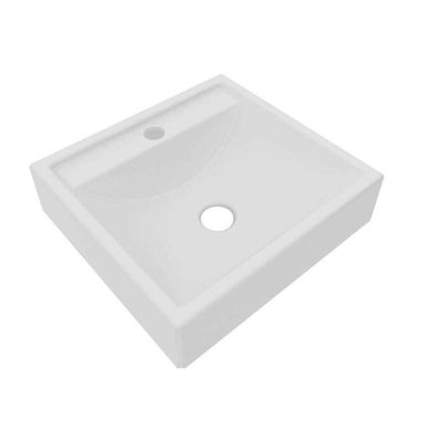 Armário C/ Balcão Banheiro Suspenso Bn3605 Cuba Bn3600 60cm E Espelho Mármore Branco Tecno Mobili