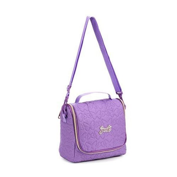 Lancheira Para Meninas Alça Para Ombros Sistema Térmico Resistente Reforçada Just La Denlex Roxo