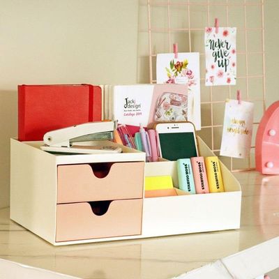 Organizador De Mesa Multifuncional Lifestyle Jacki Design Rosa