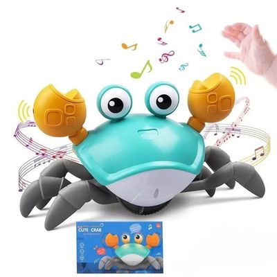 Brinquedo Caranguejo Fujão Música Luz Sensor