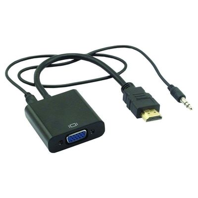 Cabo Conversor Hdmi Para Vga + Cabo De Audio P2 E Usb Nwt