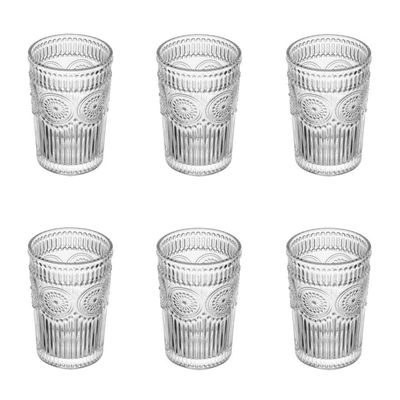 Conjunto De Copos De Vidro Para água 6 Peças 380 Ml Mandala Wolff