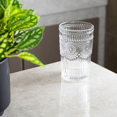 Conjunto De Copos De Vidro Para água 6 Peças 380 Ml Mandala Wolff
