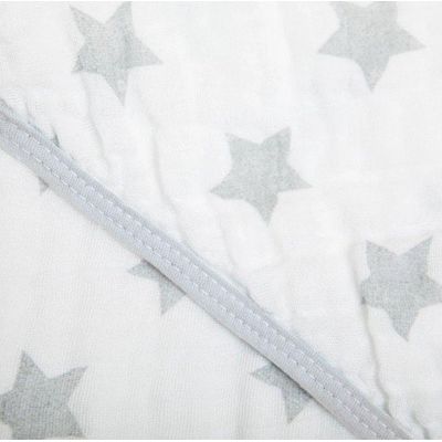 Toalha De Banho Soft Com Capuz Estampada Star Cinza Papi