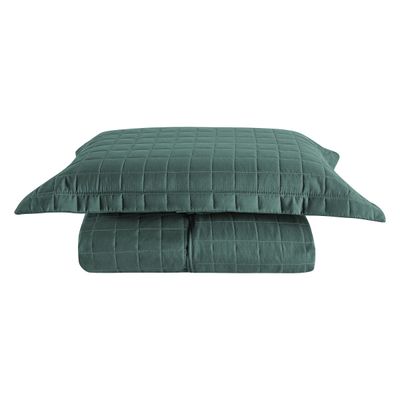 Cobre Leito Matelassê Percal 300 fios Basic Solteiro 02 Peças 100% Poliéster - Verde