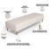Kit 02 Puffs Decorativo Sala de Estar Bali W01 Pés Palito 190x60cm Linho Cru - Lyam Decor