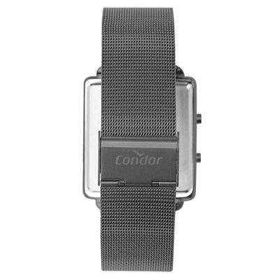 Relógio Condor Feminino Ref: Comd1202ajs/4f Led Mesh Grafite
