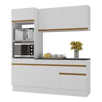 Armário Cozinha Compacta 3 Peças Com Rodapé Mp2177 Made