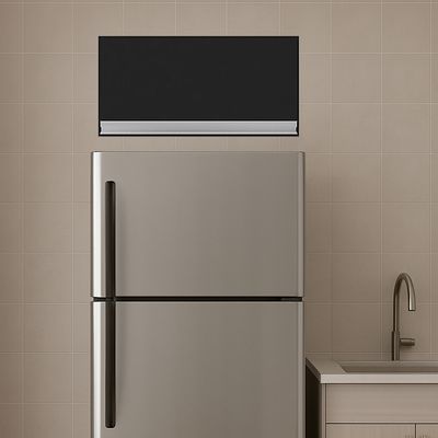 Armário Cozinha Aéreo Geladeira 60cm Basculante Leticia Preto A01 - D'Rossi