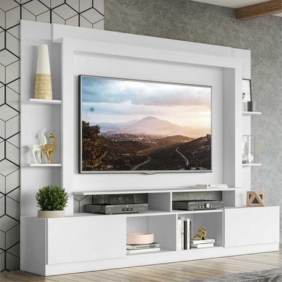 Rack Estante com Painel Tv 65 e 2 Portas Oslo Branco