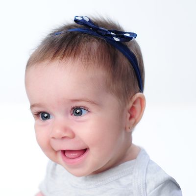 Faixa Cabelo Bebê Trio Poá Rosa Claro/Médio/Escuro-Pimpolho
