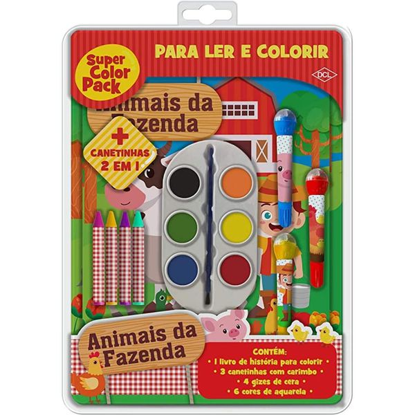 Livro Super Color Pack - Animais da Fazenda - Editora DCL