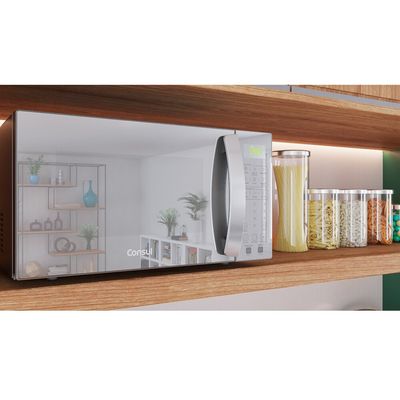 Micro-ondas CMS46AR Consul 32 Litros de Bancada Menu Fácil e Espelhado Cinza / 110V
