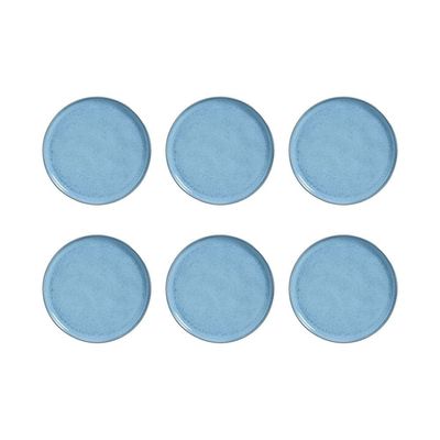Conjunto de Pratos Rasos Linhas Bio Breeze 27,5cm 6 Peças Porto Brasil Azul
