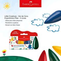 Giz De Cera Ergonômico Pião 4 Cores Faber-castell