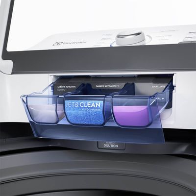 Máquina de Lavar Electrolux 15kg Branca Essential Care com Cesto Inox e Jet&Clean (LED15) 127V