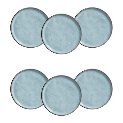 Conjunto de Pratos de Sobremesa Bio Breeze 21,5cm 6 Peças Porto Brasil Azul