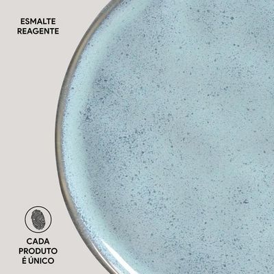 Conjunto de Pratos de Sobremesa Bio Breeze 21,5cm 6 Peças Porto Brasil Azul