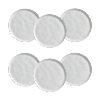 Conjunto de Pratos de Sobremesa Bio New White 21,5cm 6 Peças Porto Brasil Branco