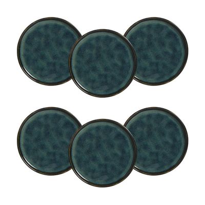 Conjunto de Pratos de Sobremesa Bio Oceano 21,5cm 6 Peças Porto Brasil Azul