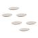 Conjunto de Pratos de Sobremesa Ovais Orgânico Latte 22,5cm 6 peças Porto Brasil Off White