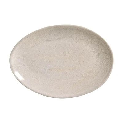 Conjunto de Pratos de Sobremesa Ovais Orgânico Latte 22,5cm 6 peças Porto Brasil Off White