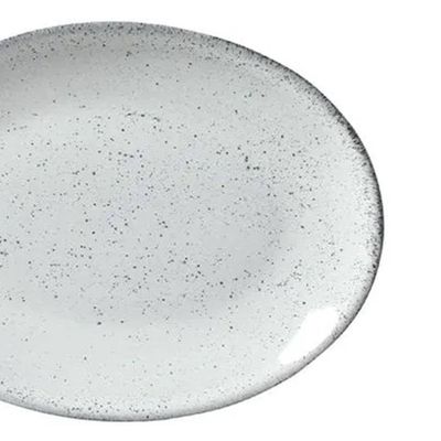 Conjunto de Pratos de Sobremesa Ovais Orgânico Echo 22,5cm 6 Peças Porto Brasil Branco
