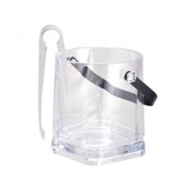Balde para Gelo em Acrílico c/ Pegador Aço Inox