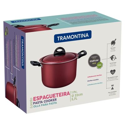 Panela para Massas Espagueteira Antiaderente 22cm Tramontina