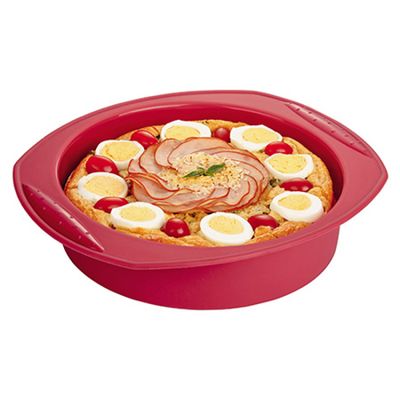 Forma Assadeira Antiaderente Silicone 25cm Bolo Torta Pão