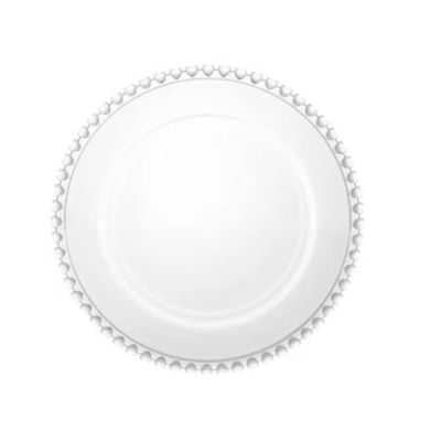 Prato de Sobremesa Cristal Coração Transparente Lyor 20cm 1504
