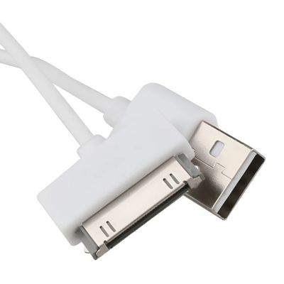 Cabo carregador Compatível iphone ipad dock 30 pinos Branco