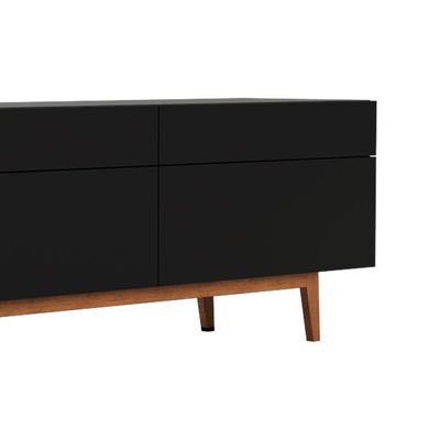 Rack para TV até 75 Polegadas 3 Gavetas Mazza Preto