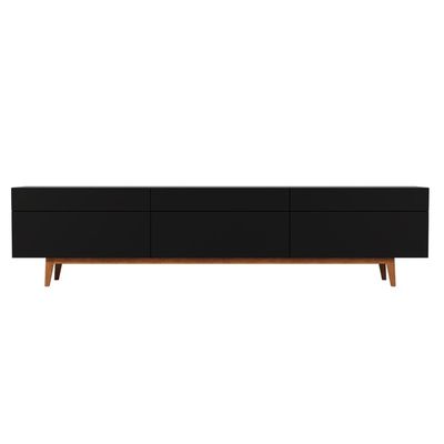 Rack para TV até 75 Polegadas 3 Gavetas Mazza Preto