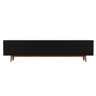 Rack para TV até 85 Polegadas Mazza 3 Gavetas Preto