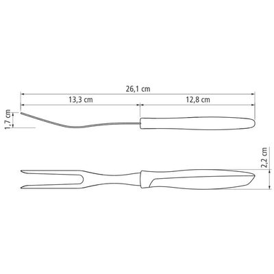 Garfo Trinchante Plenus em Aço Inox Tramontina Off White