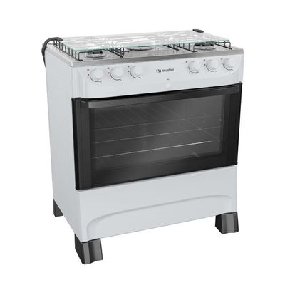 Fogao 5bcs Mesa Inox Mfi5bb Mueller Branco Bivolt
