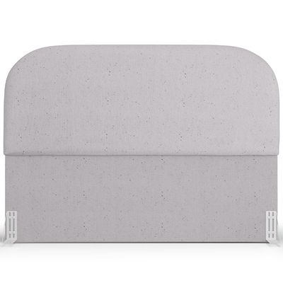 Cabeceira Cama Box King 195cm Orgânica Lanna W01 Linho Cinza - Lyam Decor